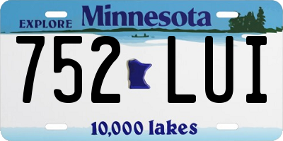 MN license plate 752LUI
