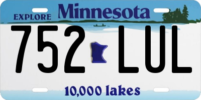 MN license plate 752LUL