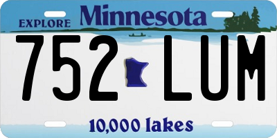MN license plate 752LUM