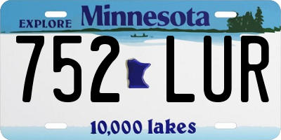 MN license plate 752LUR