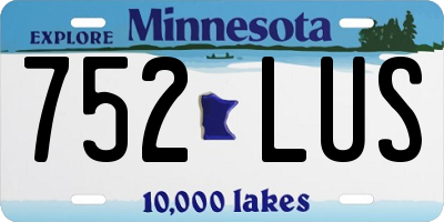 MN license plate 752LUS