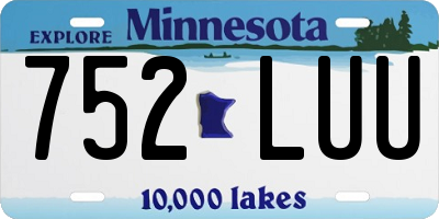 MN license plate 752LUU