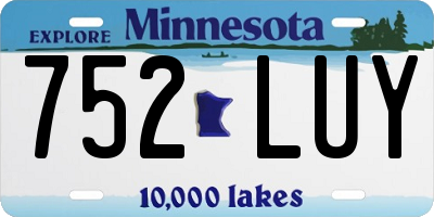 MN license plate 752LUY