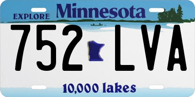 MN license plate 752LVA