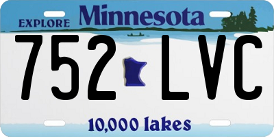 MN license plate 752LVC