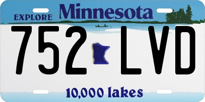 MN license plate 752LVD