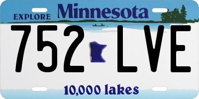 MN license plate 752LVE