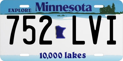 MN license plate 752LVI