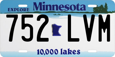 MN license plate 752LVM