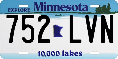 MN license plate 752LVN