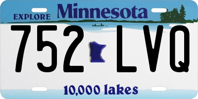 MN license plate 752LVQ