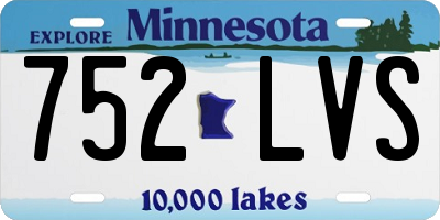 MN license plate 752LVS