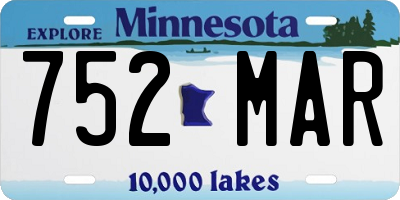 MN license plate 752MAR