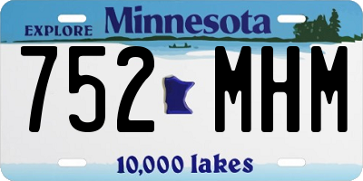 MN license plate 752MHM