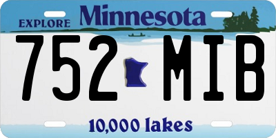 MN license plate 752MIB