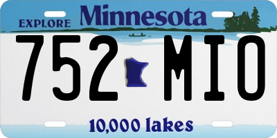 MN license plate 752MIO