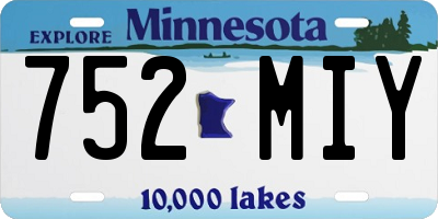 MN license plate 752MIY
