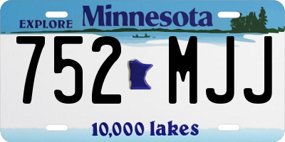 MN license plate 752MJJ