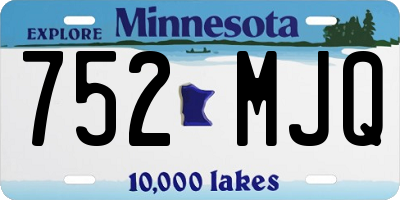 MN license plate 752MJQ