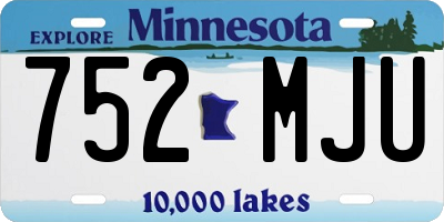 MN license plate 752MJU
