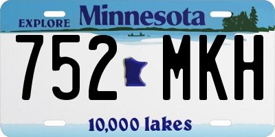 MN license plate 752MKH