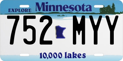 MN license plate 752MYY