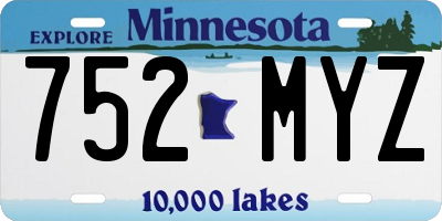 MN license plate 752MYZ