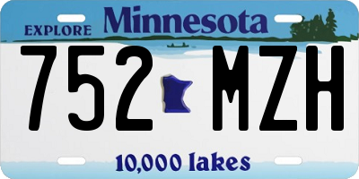 MN license plate 752MZH