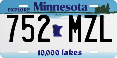 MN license plate 752MZL
