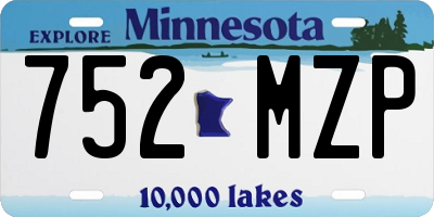 MN license plate 752MZP