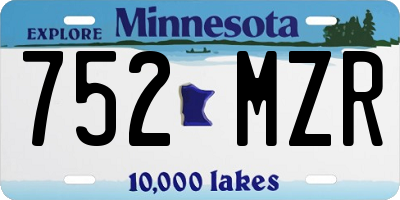 MN license plate 752MZR