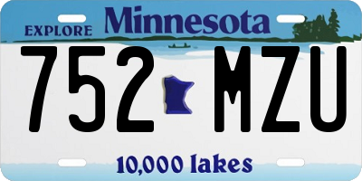 MN license plate 752MZU