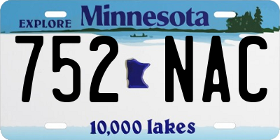 MN license plate 752NAC