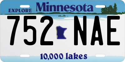 MN license plate 752NAE