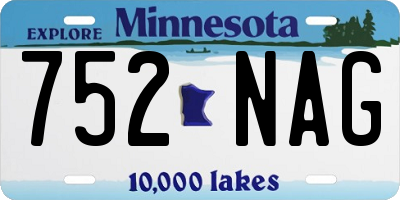 MN license plate 752NAG