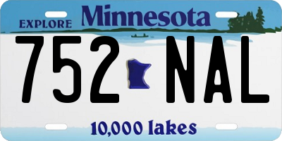 MN license plate 752NAL