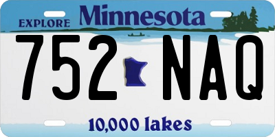 MN license plate 752NAQ