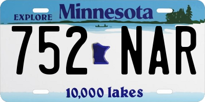 MN license plate 752NAR