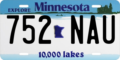 MN license plate 752NAU