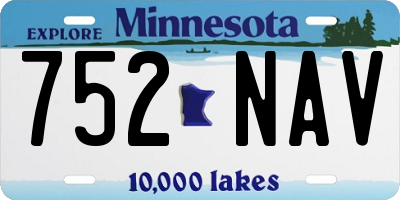 MN license plate 752NAV