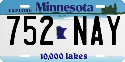 MN license plate 752NAY