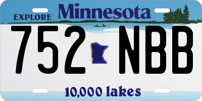 MN license plate 752NBB