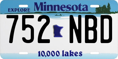 MN license plate 752NBD