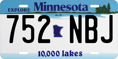 MN license plate 752NBJ
