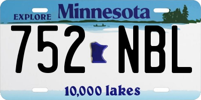 MN license plate 752NBL
