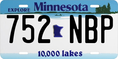 MN license plate 752NBP