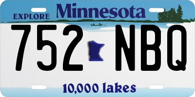 MN license plate 752NBQ