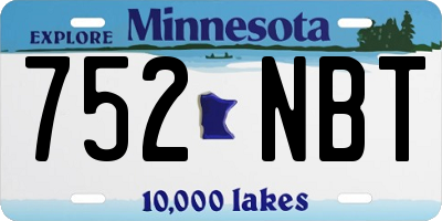 MN license plate 752NBT