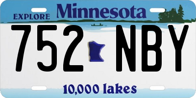 MN license plate 752NBY