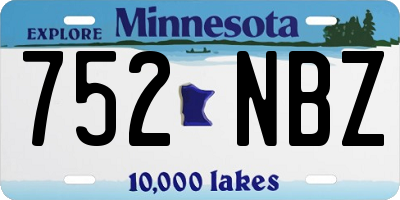 MN license plate 752NBZ